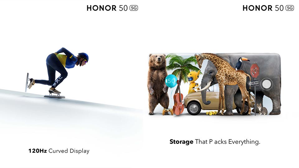 گوشی موبایل آنر مدل Honor 50 5G با ظرفیت 128/6 دو سیم کارت