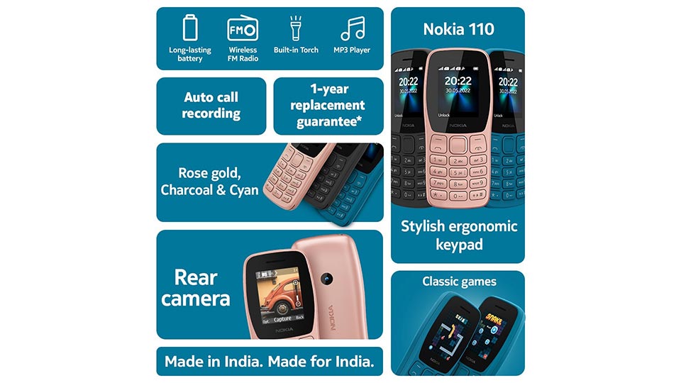 گوشی موبایل نوکیا مدل (2022) 110 دو سیم کارت 